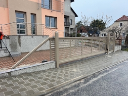 Hliníková vstupní branka s lakovanou výplní ITALY (RAL 1019), zakázková výroba FL BRÁNY (ilustrační foto) Hliníková vstupní branka s lakovanou výplní ITALY (RAL 1019), zakázková výroba FL BRÁNY (ilustrační foto)