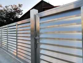 Hliníkové vstupní branky značky FL BRÁNY