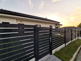 Automatická hliníková posuvná brána, plotová pole, branka, elektrický pohon. Zakázková výroba FL BRÁNY.