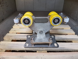 Detail vozíku pro posuvné brány BIG BOSS, značka FL BRÁNY.