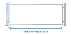 Rámové plotové pole 50 x 200 cm, lakovaný rám, bez výplně Rámové plotové pole 50 x 200 cm, lakovaný rám, bez výplně