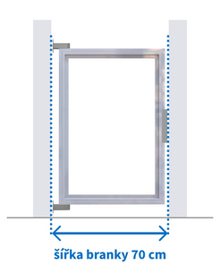 Vstupní branka, šířka 70 cm, výška 140 cm,   lakovaný rám, bez výplně Vstupní branka, šířka 70 cm, výška 140 cm,   lakovaný rám, bez výplně