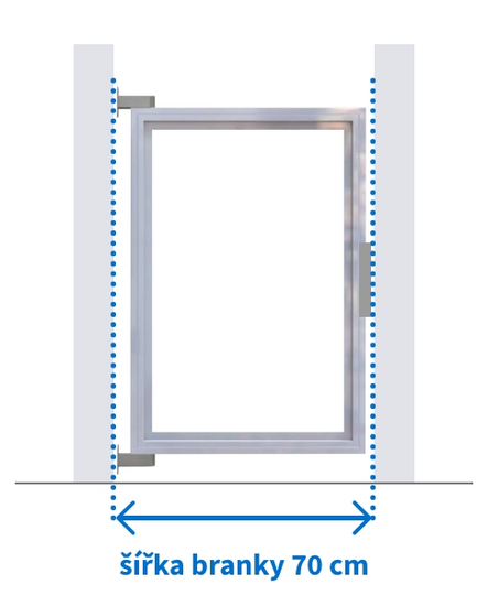 Vstupní branka, šířka 70 cm, výška 120 cm,   lakovaný rám, bez výplně Vstupní branka, šířka 70 cm, výška 120 cm,   lakovaný rám, bez výplně